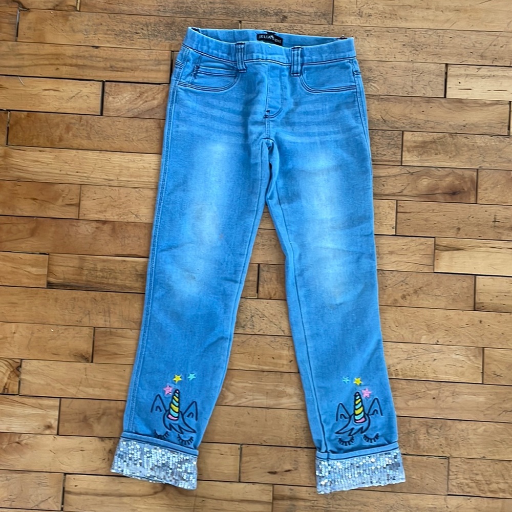 Girl’s unicorn jeans